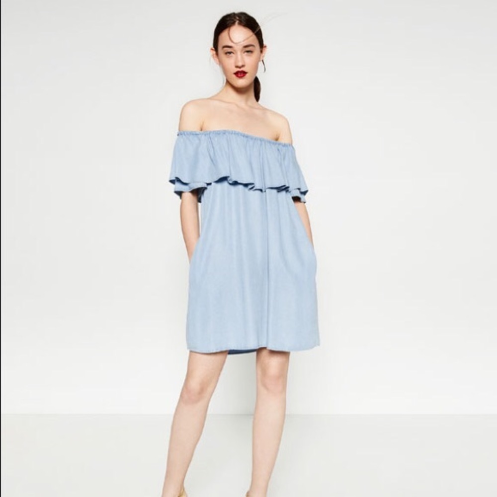 Zara chambray dress